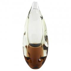 Seguso Vetri d Arte 20th Century Murano Glass Vase Amber Brown Italy ca 1960 - 4511984