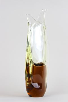 Seguso Vetri d Arte 20th Century Murano Glass Vase Amber Brown Italy ca 1960 - 4511996