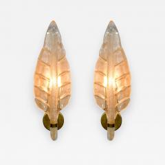 Seguso Vetri d Arte Pair of Italian 1960s Seguso leaf wall lights - 1189291