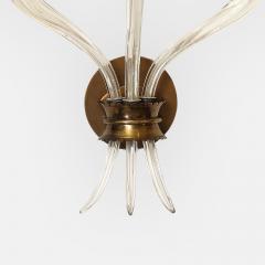 Seguso Vetri d Arte Rare Pair of Large Three Arm Murano Gold Glass Sconces by Seguso Vetri dArte - 3667279