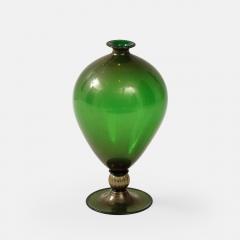 Seguso Vetri d Arte Rare Veronese Vase in Green with Gold Inclusions by Seguso vetri darte - 3516177