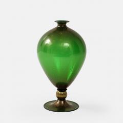 Seguso Vetri d Arte Rare Veronese Vase in Green with Gold Inclusions by Seguso vetri darte - 3516179