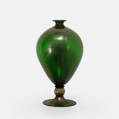 Seguso Vetri d Arte Rare Veronese Vase in Green with Gold Inclusions by Seguso vetri darte - 3516180