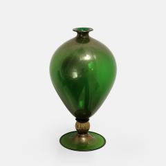 Seguso Vetri d Arte Rare Veronese Vase in Green with Gold Inclusions by Seguso vetri darte - 3516181