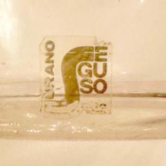 Seguso Vetri d Arte Seguso Elliptical Murano Glass Vase with Gold Leaf Band - 4215449