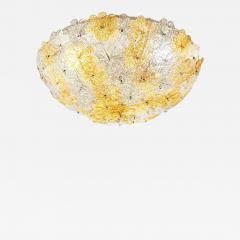Seguso Vetri d Arte Seguso Murano Glass Flower Flush Mount Light Fixture 1960s - 4127780