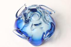 Seguso Vetri d Arte Seguso Vetri dArte Blown Blue Sommerso Art Glass Bowl Vase 1960 Italy - 2337973