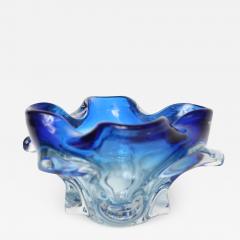 Seguso Vetri d Arte Seguso Vetri dArte Blown Blue Sommerso Art Glass Bowl Vase 1960 Italy - 2339009