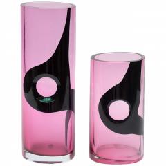 Seguso Vetri d Arte Two Italian Modern Art Glass Vases Seguso - 4197099