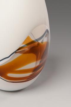 Seguso Vetri d Arte White glass vase by Seguso AV Murano Italy 1974 ca  - 3494596