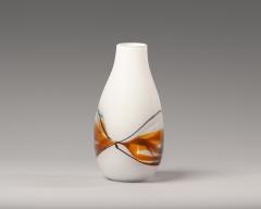 Seguso Vetri d Arte White glass vase by Seguso AV Murano Italy 1974 ca  - 3494598