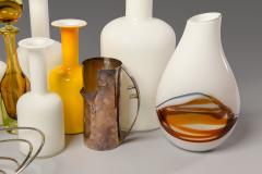 Seguso Vetri d Arte White glass vase by Seguso AV Murano Italy 1974 ca  - 3494599