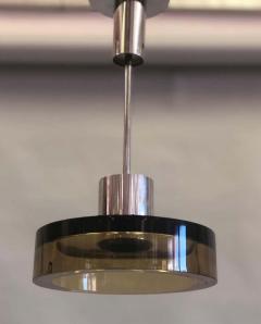 Seguso Vetri d arte Italian Mid Century Modern Murano Grey Green Glass Pendant Chandelier by Seguso - 1746668