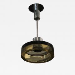 Seguso Vetri d arte Italian Mid Century Modern Murano Grey Green Glass Pendant Chandelier by Seguso - 1750321