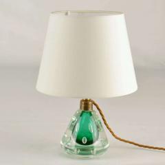 Seguso Vetri d arte Pair Emerald Green Murano Sommerso Glass Table Lamps by Seguso 1950s - 3111192