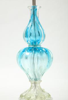 Seguso Vetri d arte Seguso Ocean Blue Clear Murano Lamps - 2160820