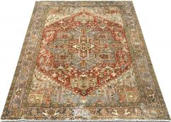 Semi Antique Persian Heriz Rug 94 x 119  - 4049264