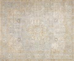 Semi Antique Persian Tabriz Rug 92 x 112  - 4061743