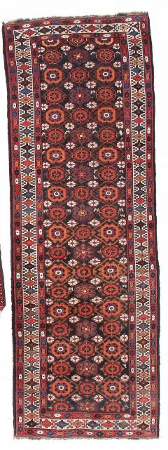 Semi antique Varamin Persian rug 1940s - 3478643