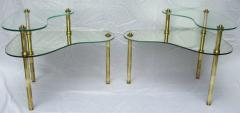 Semon Bache Pair of Chased Brass and Mirrored Glass End Tables from Semon Bache 1959 - 570509