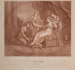 Sepia Engraving of Cleopatra Italy 19th century - 2507032