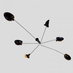 Serge Mouille BLACK COLOR SERGE MOUILLE DESIGN 6 ARMS CEILING LIGHT - 3244741