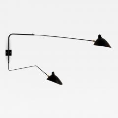 Serge Mouille Large Serge Mouille 2 Arm Wall Lamp with Straight and Curved Rotating Arms - 1600191