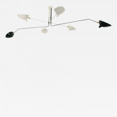 Serge Mouille Serge Mouille Black and White 6 Arm Ceiling Lamp - 427378