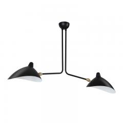 Serge Mouille Serge Mouille Black or White 2 Arm Ceiling Lamp - 426857