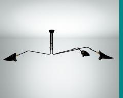 Serge Mouille Serge Mouille Black or White 3 Arm Ceiling Lamp - 426884