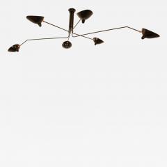 Serge Mouille Serge Mouille Black or White 6 Arm Ceiling Lamp - 427387