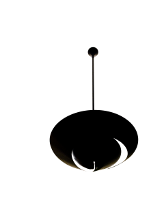 Serge Mouille Serge Mouille Black or White Medium Snail Ceiling Lamp - 426952