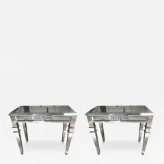 Serge Roche 1 French Art Deco Style Mirror Consoles or Vanity in Manner of Serge Roche - 4091451
