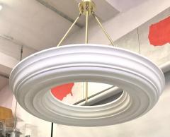 Serge Roche 2 French Modern Neoclassical Plaster and Brass Chandeliers Style of Serge Roche - 2374612