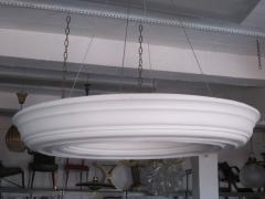 Serge Roche 2 Large French Modern Neoclassical Plaster Chandeliers in style of Serge Roche - 1568478