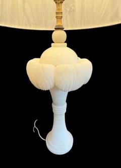 Serge Roche A Pair of Alabaster Palm Frond Lamps - 3844169