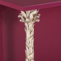 Serge Roche French carved silver giltwood palm console in manner of Serge Roche C 1980  - 4140839