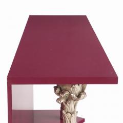 Serge Roche French carved silver giltwood palm console in manner of Serge Roche C 1980  - 4140840
