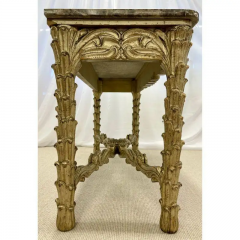 Serge Roche Mid Century Fleur de Lis Console Marble Serge Roche Style - 2489428