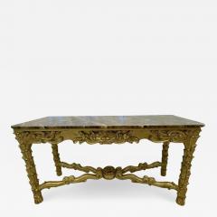 Serge Roche Mid Century Fleur de Lis Console Marble Serge Roche Style - 2490524