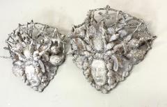 Serge Roche PAIR of French Shell Plaster Sconces Serge Roche for Maison Jansen 1930 1940 - 4292755