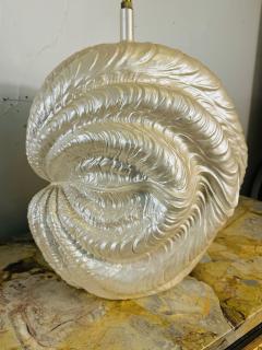 Serge Roche PEARLIZED PLASTER CLAM SHELL LAMPS IN THE MANNER OF SERGE ROCHE - 3960548