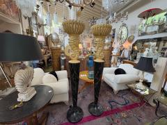 Serge Roche Pair Of French Serge Roche Attributed Seahorse Torchieres - 4702138
