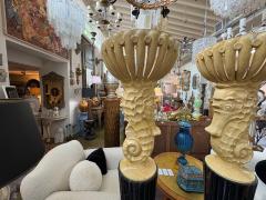 Serge Roche Pair Of French Serge Roche Attributed Seahorse Torchieres - 4702139