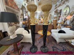Serge Roche Pair Of French Serge Roche Attributed Seahorse Torchieres - 4702164