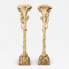 Serge Roche Pair of French Torchieres or Floor Lamps with Monkeys Attributed to Serge Roche - 3639738