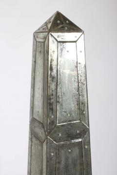 Serge Roche Pair of Monumental Neoclassical glomis Mirrored Obelisks - 3300710