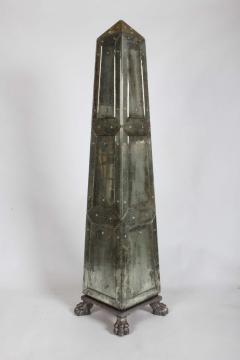 Serge Roche Pair of Monumental Neoclassical glomis Mirrored Obelisks - 3300711