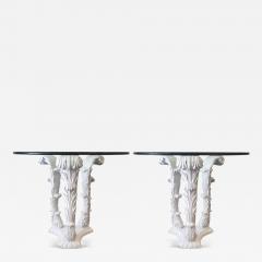 Serge Roche Pair of Serge Roche Carved Wood Tables - 435047