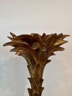 Serge Roche Patinated Resin Plaster Palm Torchieres in the Manner of Serge Roche Pair - 4641407